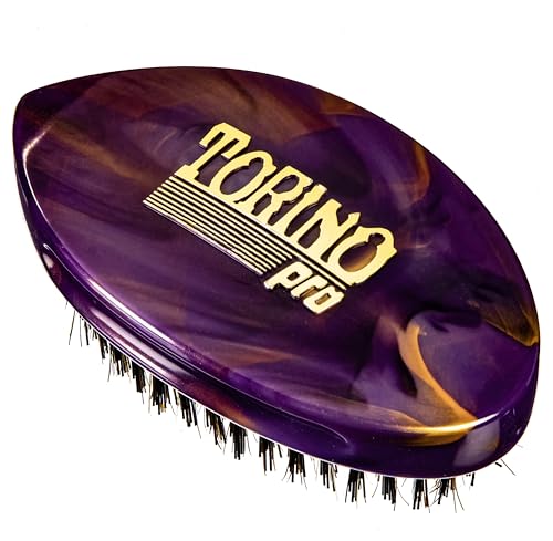 Torino Pro Curve Wave brush #234 - Curved Shower brush Hard bristles - Hard wave brush for dry brushing and wash and styles- Reinforced 360 wave brush great for wolfing - Image 2