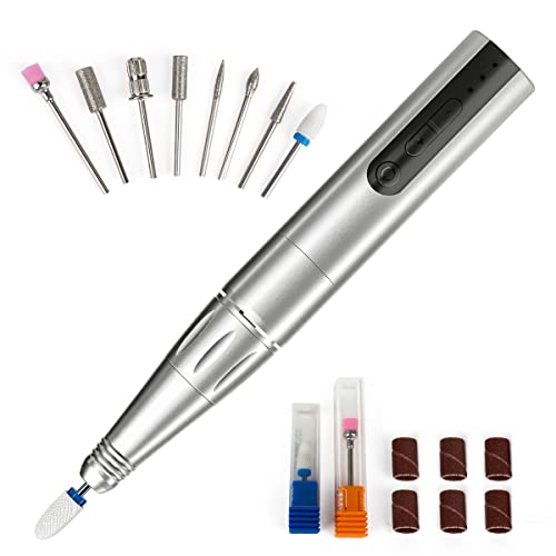TOUCHBeauty Electric Nail Drill Machine Professional, Cordless Electric Nail for Acrylic Gel Nails, Portable Manicure Pedicure Efile, Manicure Pedicure Tools with Nail Drill Bits for Home Salon Use
