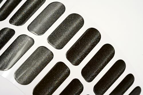 TOUGH GIRLS | 22 Semi-Cured Gel Nail Polish Strips | Brighter, Thicker, Tougher | UV LED Lamp Use Required | Includes Cuticle Stick, Nail File, Nail Wipes (Black Cat-Eye) - Image 4