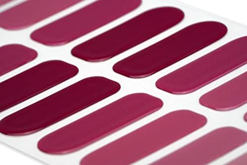 TOUGH GIRLS | 22 Semi-Cured Gel Nail Polish Strips | Brighter, Thicker, Tougher | UV LED Lamp Use Required | Includes Cuticle Stick, Nail File, Nail Wipes (Merlot Ombre) - Image 2