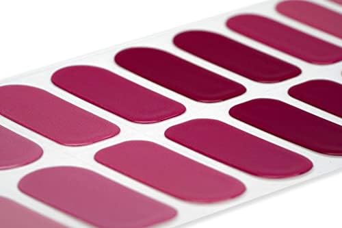 TOUGH GIRLS | 22 Semi-Cured Gel Nail Polish Strips | Brighter, Thicker, Tougher | UV LED Lamp Use Required | Includes Cuticle Stick, Nail File, Nail Wipes (Merlot Ombre) - Image 3