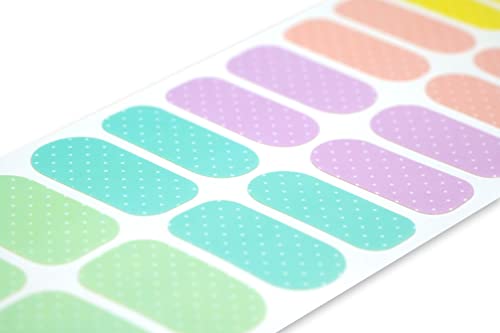 TOUGH GIRLS | Nail Polish Strips | 20 Stylish Strips | Brighter, Thicker, Tougher | Includes Cuticle Stick, Nail File, & Nail Wipes (Sunday Pastels & Dots - Matte) - Image 4