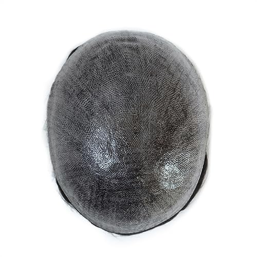 Toupee for Men V-Loop Injection Skin Men Toupee Durable Human Hair System for Men 0.1-0.12mm Thin Skin PU Base Male Hair Prosthesis 8×10" Breathable Black Men's Toupee Men Wig ( Color : 30mm Wave Toup - Image 7