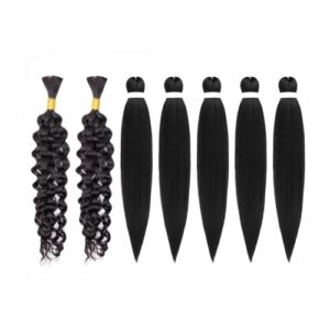 Toyotress 20 Inch Water Wave Human Braiding Hair 50g Bulk for Boho Braids