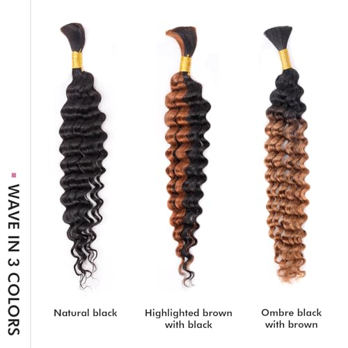 Toyotress 20 Inch Water Wave Human Braiding Hair 50g Bulk for Boho Braids - Image 4