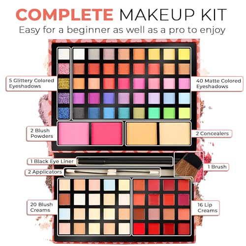 Toysical 2-Tier Makeup for Teens - Kids Makeup Kit for Girl, Real Washable Make Up for Teen Girls - Non Toxic 86 Colours Full Starter Cosmetics Set for Teenagers - Image 3