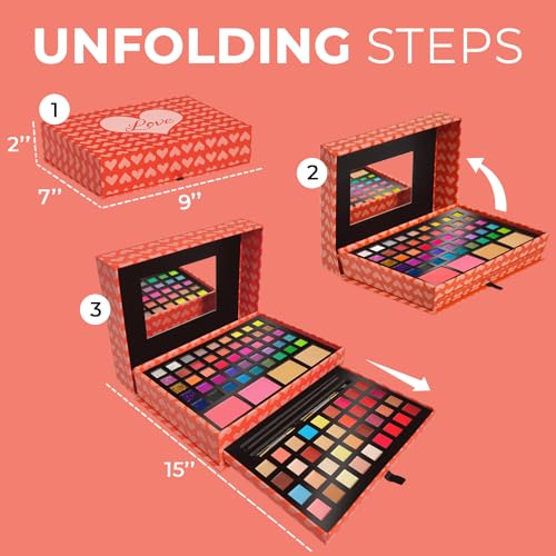 Toysical 2-Tier Makeup for Teens - Kids Makeup Kit for Girl, Real Washable Make Up for Teen Girls - Non Toxic 86 Colours Full Starter Cosmetics Set for Teenagers - Image 6