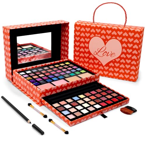 Toysical 2-Tier Makeup for Teens - Kids Makeup Kit for Girl, Real Washable Make Up for Teen Girls - Non Toxic 86 Colours Full Starter Cosmetics Set for Teenagers