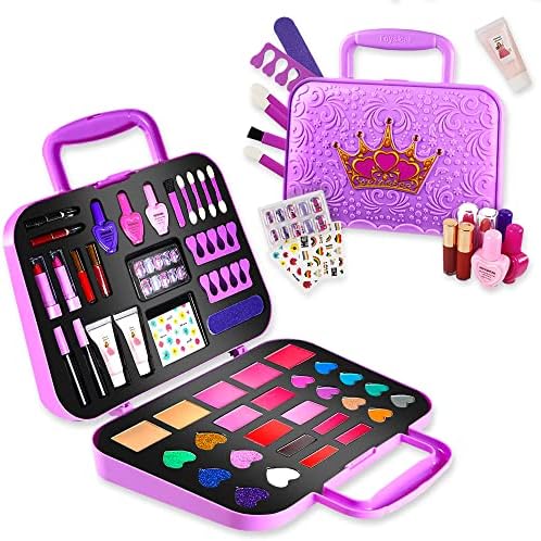 Toysical Makeup Kit for Girls, Pretend Makeup Set for Kids, Real Makeup Tots for Girls, Non Toxic, Princess Toys for Girls, Birthday Gift for 3+ Year Old Children