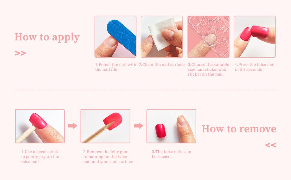 Translucent Taro Gel Cover Short Medium Full Cover Acrylic Press On Nails - Image 6