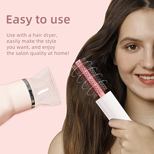 Travel Round Brush for Women,Men-Small Round Brush for Styling,Blow Drying-Travel Size Hair Brush with Nylon Bristles-Mini Round Brush for Bangs Curly Thin Short Hair(White) - Image 3