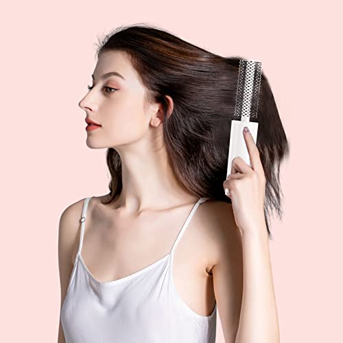 Travel Round Brush for Women,Men-Small Round Brush for Styling,Blow Drying-Travel Size Hair Brush with Nylon Bristles-Mini Round Brush for Bangs Curly Thin Short Hair(White) - Image 7