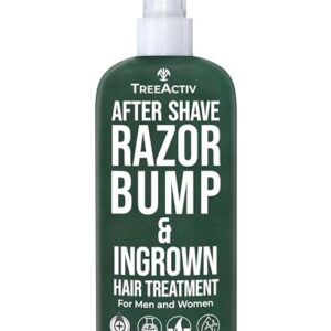 TreeActiv Vegan Aftershave Razor Bump & Ingrown Hair Treatment 8 oz for All Skin Types