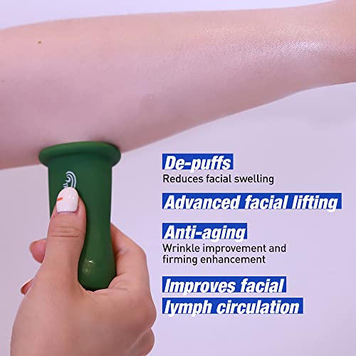 TROIAREUKE Green Facial Cupping Therapy Set for Wrinkles, Lifting, and Anti-Aging Benefits - Image 2