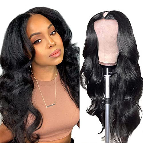U Part Straight Human Bob Hair Wig Thin Part Wig No Leave Out Glueless Human Hair Wigs Upgrade V Part Bob Wigs No Sew in NO Glue 150% Density 13 Inch