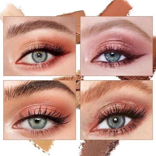 UCANBE Toffee Fusion 48 Color Eyeshadow Palette with 15 Brushes and Primer Neutral Matte Shimmer Glitter Makeup Kit - Image 6