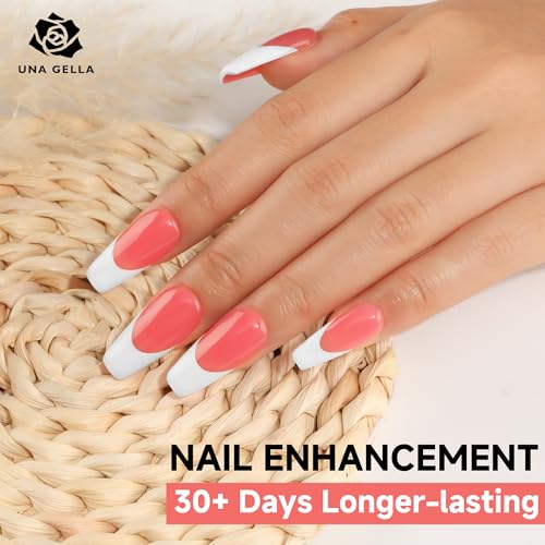 UNA GELLA Sugar Pink Base Builder Gel Nail Polish 15ml Color Rubber Builder Gel Base Coat Soak Off U V Longer Lasting Solid Base Gel for Fake Nails Form Extension Enhancement Shaping All-in-one Bottle - Image 3