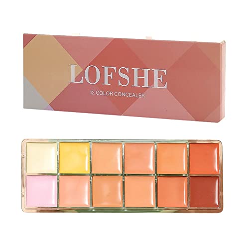 12 Shades Full Coverage Under Eye Cream Color Concealer Foundation Makeup Kit