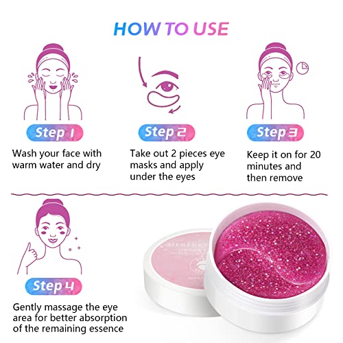 Under Eye Patches - 30 Pairs Collagen Under Eye Masks, Under Eye Patches For Dark Circles and Puffiness, Eye Patches For Puffy Eyes, Revitalize and Moisturize, Under Eye Treatment For Men and Women - Image 4