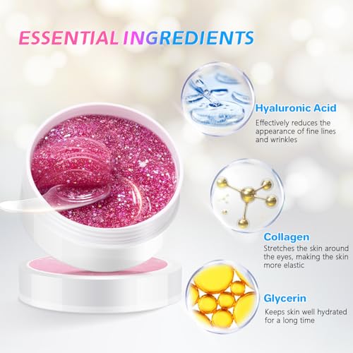 Under Eye Patches - 30 Pairs Collagen Under Eye Masks, Under Eye Patches For Dark Circles and Puffiness, Eye Patches For Puffy Eyes, Revitalize and Moisturize, Under Eye Treatment For Men and Women - Image 2