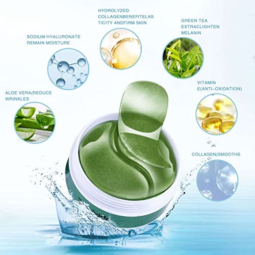 Under Eye Patches (60 PCS) | Collagen & Aloe Vera Under Eye Gel Patches | For Puffy Eyes Dark Circle Anti-Aging Eye Masks for Face to Soothe Puffiness and Wrinkles | Collagen Under Eye Patches - Image 6