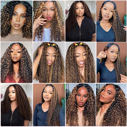 UNICE Brown Highlight Deep Curly 8 10 12 Inch Brazilian Remy Human Hair Weave 3 Bundles Sew In Wig - Image 8