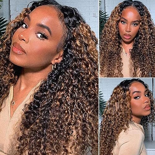 UNICE Brown Highlight Deep Curly 8 10 12 Inch Brazilian Remy Human Hair Weave 3 Bundles Sew In Wig - Image 2