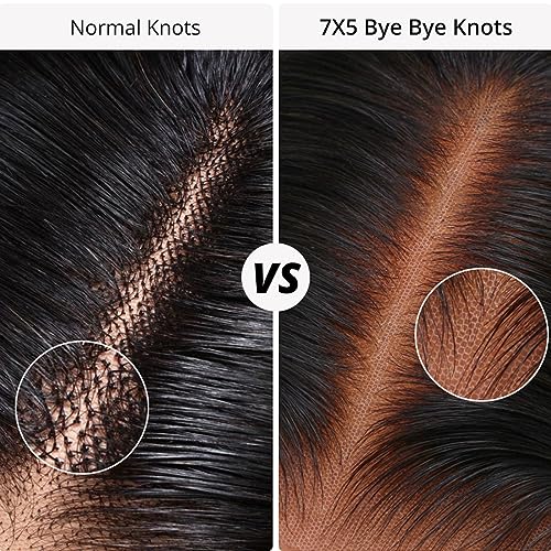 UNICE Bye Bye Knots Wig Body Wave 7x5 HD Lace Front Wigs Human Hair Bleached Invisible Knots Put on and Go Glueless Frontal Wig Human Hair Pre Plucked Pre Cut Lace Wig 180% Density 24 inch - Image 4