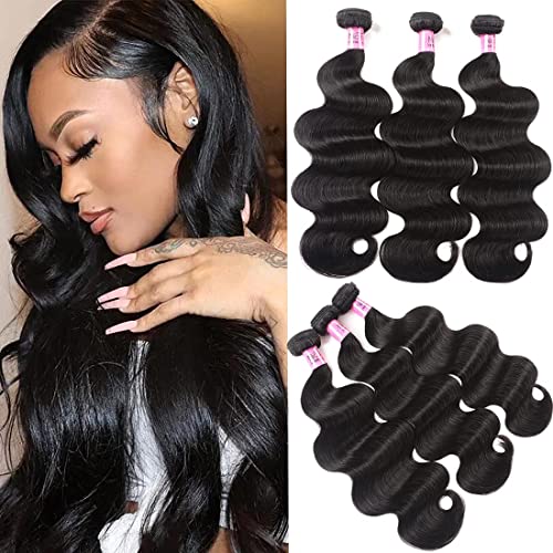 UNice Hair Icenu Series 8a Indian Body Wave Virgin Hair 3 Bundles, 100% Unprocessed Human Hair Extensions Weave Natural Color (18 20 22 inches) - Image 2