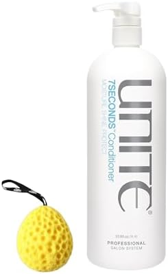 Unite Hair Hair Conditioner for Women, 33.8 fl Oz, moisturizing Conditioner with Moofin Bath Sponge, Enhances Hair Shine, nourishes, softens, and smooths, Suitable for All Hair Types, [Pack of 1]