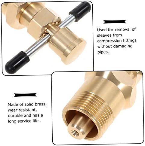 Uonlytech 3pcs Removal Tool Compression Sleeve Puller Compression Fittings Pro Tools Plumbing Tool Water Pipe Plumber Tools Compression Ring Puller Major Extractor Remover - Image 7