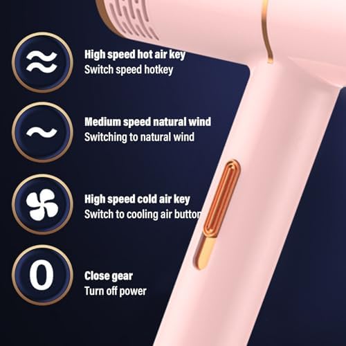 Upgraded 𝐇𝐚𝐢𝐫 𝐃𝐫𝐲𝐞𝐫 for Women Men - Powerful Fast Drying Low Noise Blow Dryer with 2Pcs Combs, 1 Holder Attachments for Home Salon Travel Lightning Deals of Today Warehouse Clearance - Image 5