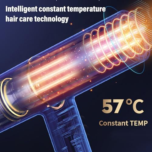Upgraded 𝐇𝐚𝐢𝐫 𝐃𝐫𝐲𝐞𝐫 for Women Men - Powerful Fast Drying Low Noise Blow Dryer with 2Pcs Combs, 1 Holder Attachments for Home Salon Travel Lightning Deals of Today Warehouse Clearance - Image 4