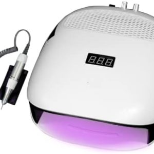 UV Lamp for Nail Gel, 3 in 1 Multifunctional Nail Lamp LED Smart Phototherapy Lamp Polishing Machine Dryer Nail Machine Powered Nail Dryer for Fake Nails Gel Varnish Acrylic