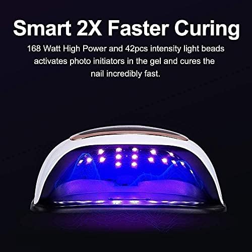 UV LED Nail Lamp, 168W UV Light Nails Gel Nail Dryer, LCD Display, UV lamp Gel Nails for Salon and Home - Image 4