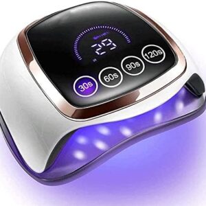 UV LED Nail Lamp, 168W UV Light Nails Gel Nail Dryer, LCD Display, UV lamp Gel Nails for Salon and Home