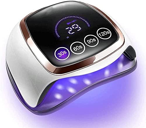 UV LED Nail Lamp, 168W UV Light Nails Gel Nail Dryer, LCD Display, UV lamp Gel Nails for Salon and Home