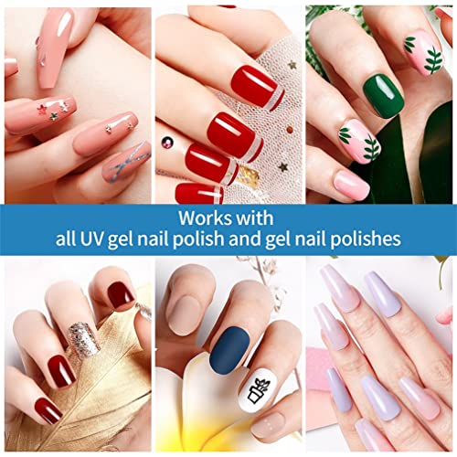 UV LED Nail Lamp,Nail Dryer with 42 LED Ultraviolet Beads, UV Nail Lamp 4 Timing Settings Two Pointers Automatic Sensor Portable Handle, Gel Nail Ultraviolet,White - Image 4