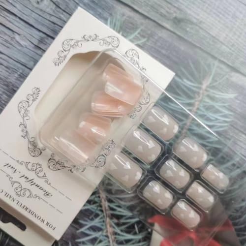 Romantic Red Heart Press-On Nails Set 24 Count Medium Length - Image 6