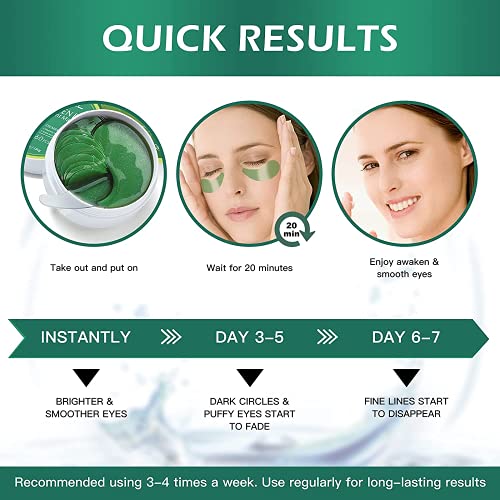 VANELC Eye Mask,Under Eye Patches with Collagen Seaweed,Eye Gel Treatment Masks For Dark Circles , Under Eye Bags Treatment, Natural Eye Masks for Puffy Eyes, Under eye Dark Circles,Anti-Wrinkle - Image 6