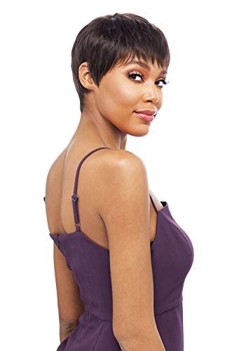 Vanessa Vixen Collection Premium Human Hair Luxurious Wig Short Length Straight Style with Bang Full Cap Soft Touch & Renowned - HH PIXIE (44) - Image 4