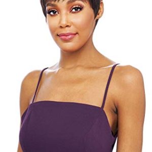 Vanessa Vixen Collection Premium Human Hair Luxurious Wig Short Length Straight Style with Bang Full Cap Soft Touch & Renowned - HH PIXIE (44)