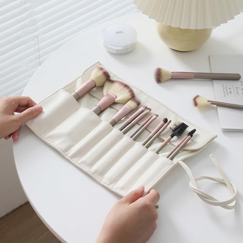 VanFn Portable Travel Makeup Brush Holder Bag, Roll Up Organizer for Eyebrow and Eyeshadow Brushes - Image 4