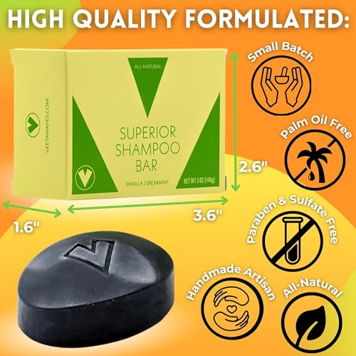 Veeta Superior Shampoo Bar (5 ounces) - Strengthen & Promote Hair Growth Jamaican Black Castor Oil, Extreme Lather, All Natural Plant Based - Image 4