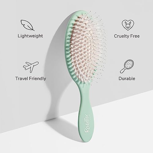 Vegan Detangling Hair Brush for All Hair Types, Travel-Friendly with Soft Vegan Bristles - Image 7