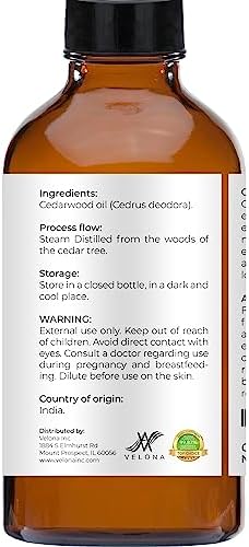 velona Cedarwood Essential Oil by Velona - 4 oz | Therapeutic Grade 100% Pure and Natural | for Aromatherapy Diffuser, Massage, Skincare, Haircare, Soapmaking - Image 5