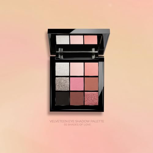 Velveteen Eyeshadow Palette, 55 - Eyeshadow Collection with Light to Deep Shades - for Matte, Metallic, Silky and Shimmery Finishes - 0.286 oz - Image 2