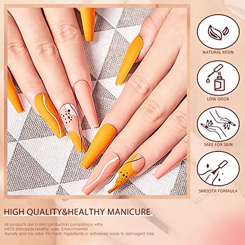 VENALISA 12 Colors Yellow Gel Nail Polish Set for Fall Winter Manicure DIY Kit - Image 3