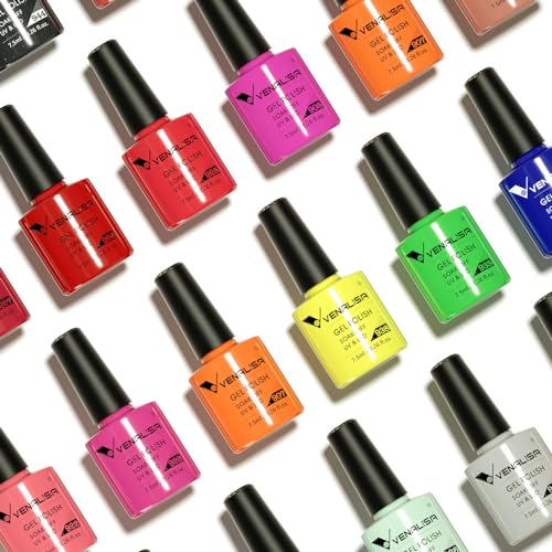 VENALISA VIP1 Set 62 PCS 7.5ml Gel Nail Polish Kit with Color Card Base Top coat,UV LED Soak Off Gel Polish Starter Manicure ,Suitable to DIY at Home Nail Art Salon - Image 3