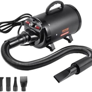VEVOR 2000W Professional Black Dog Grooming Dryer 2.7HP Power for Pets